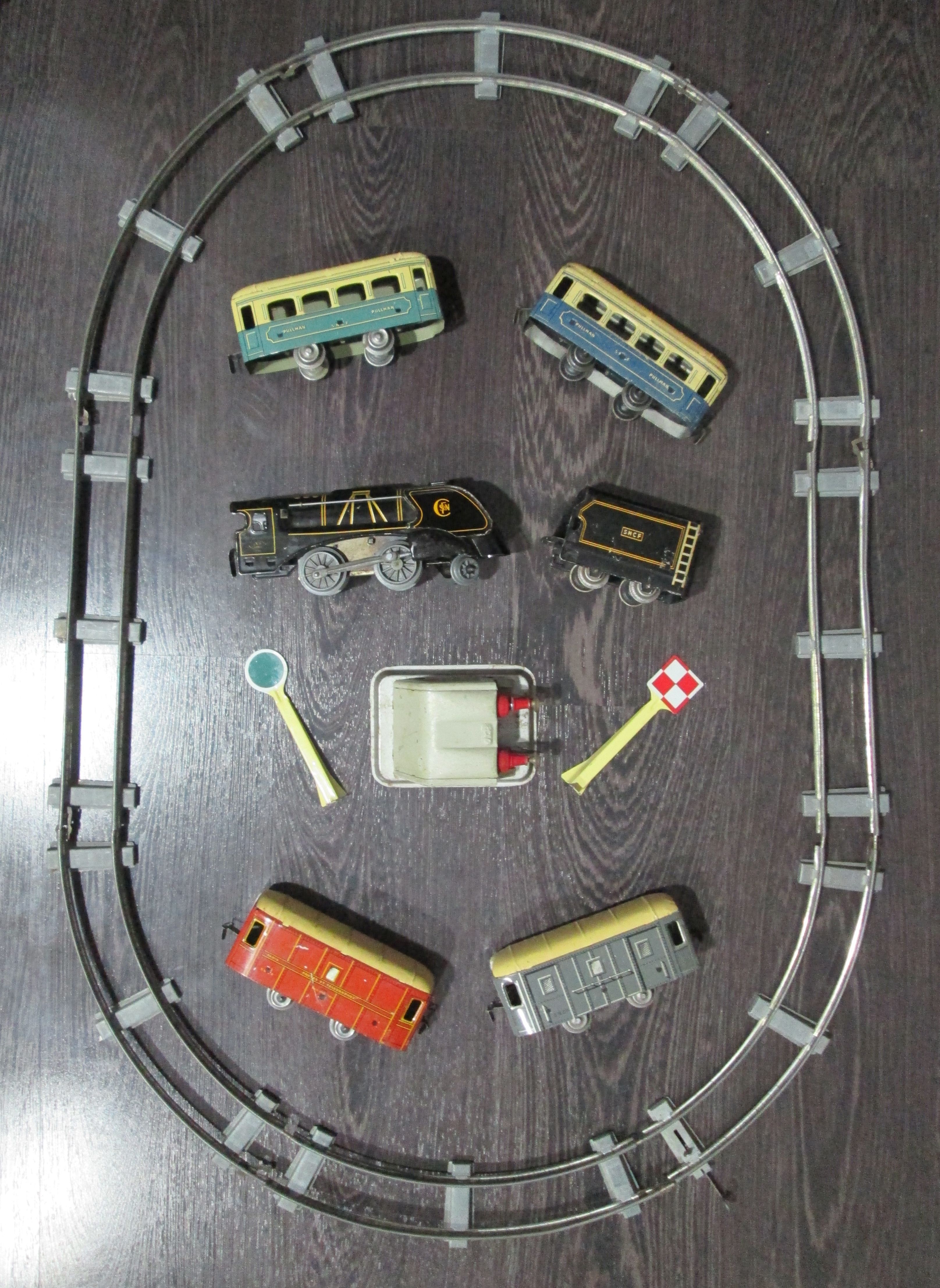 Jep Scnf Unis Mechanical Train Set Locomotive Wagons 1930 El Coleccionista Eclectico