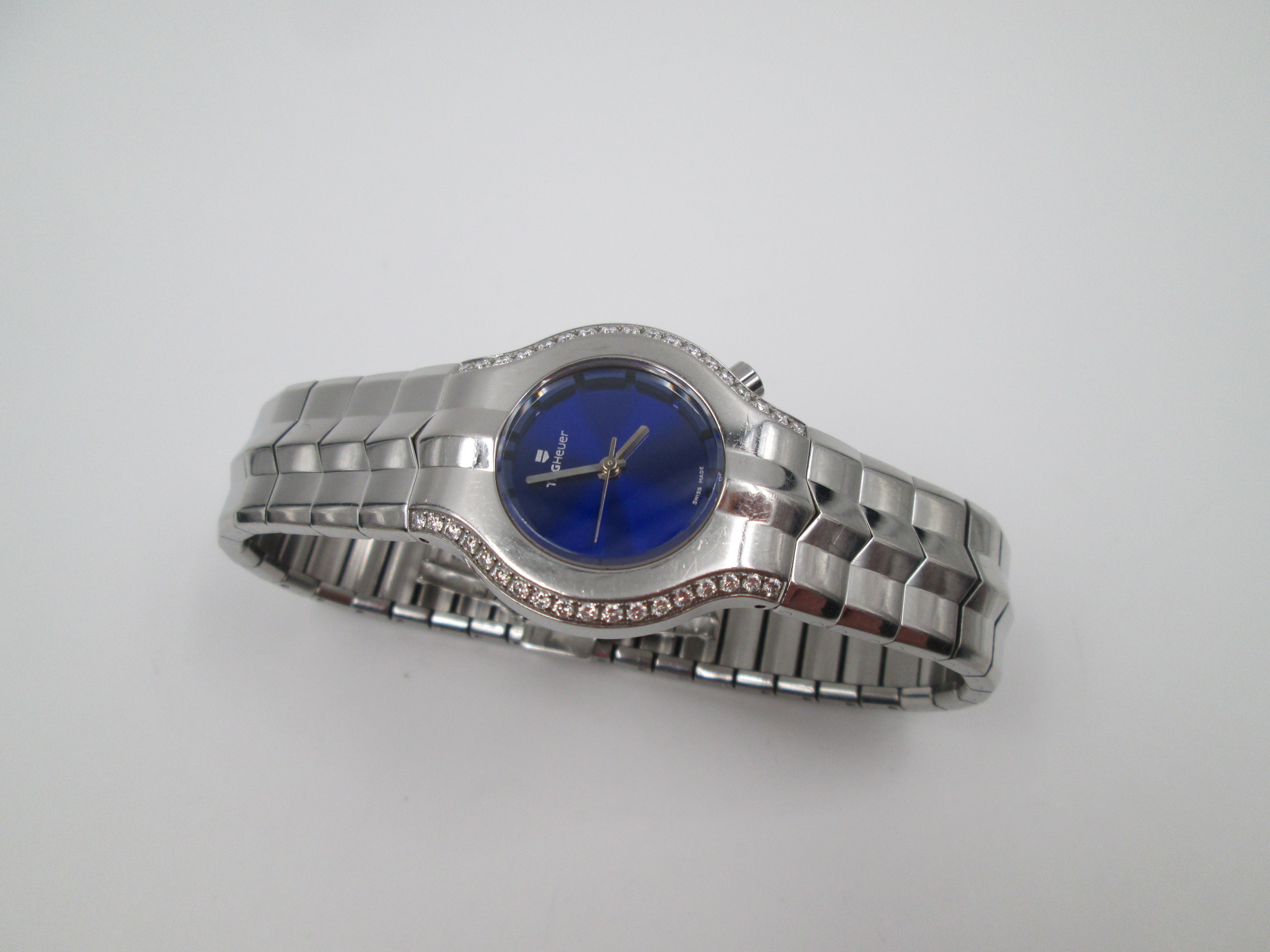 software fluido Ingenieros tag heuer alter ego mujer acero diamantes dial azul cuarzo