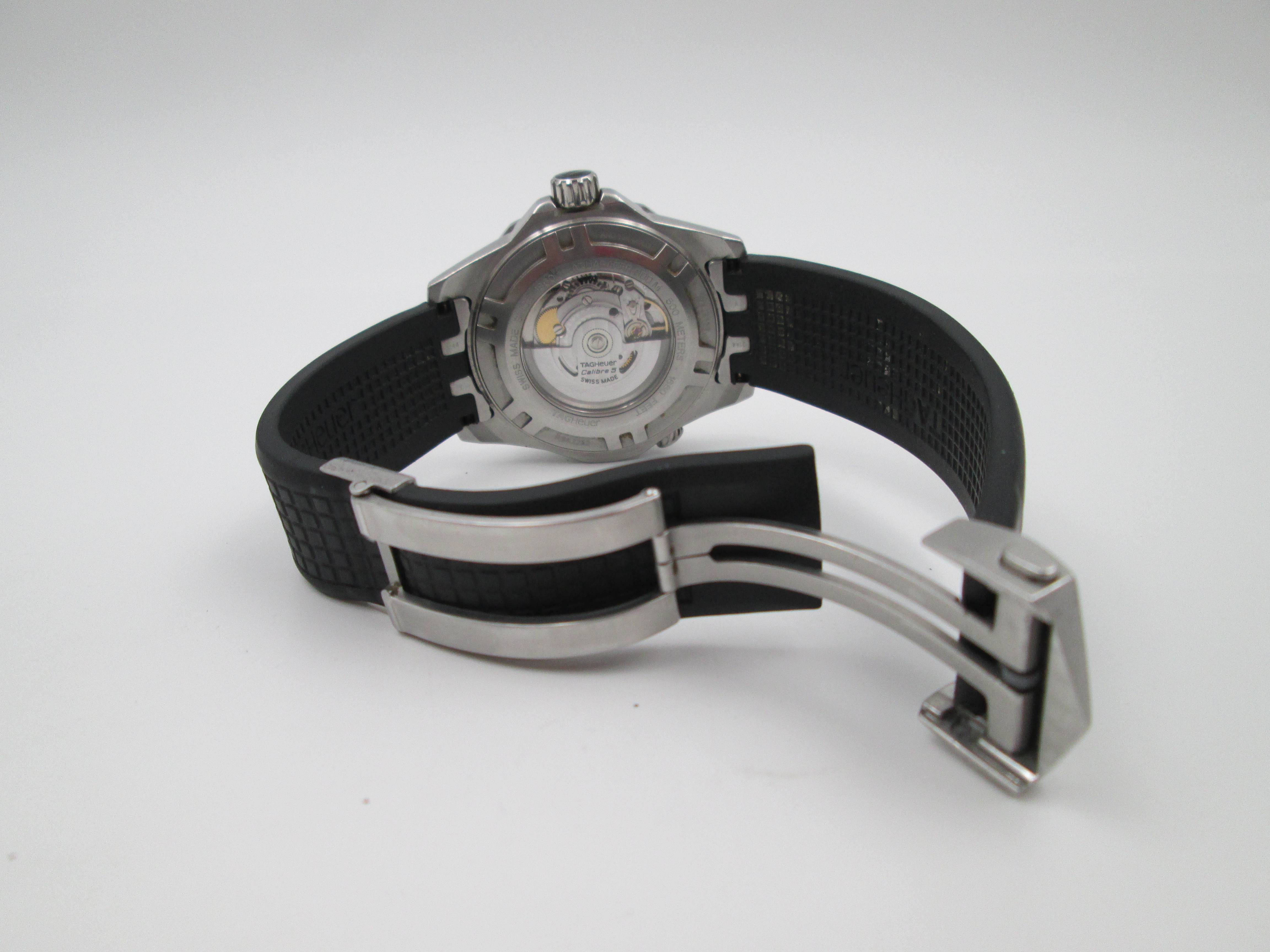 Tag heuer aquaracer 500m calibre 5 rubber 2025 strap