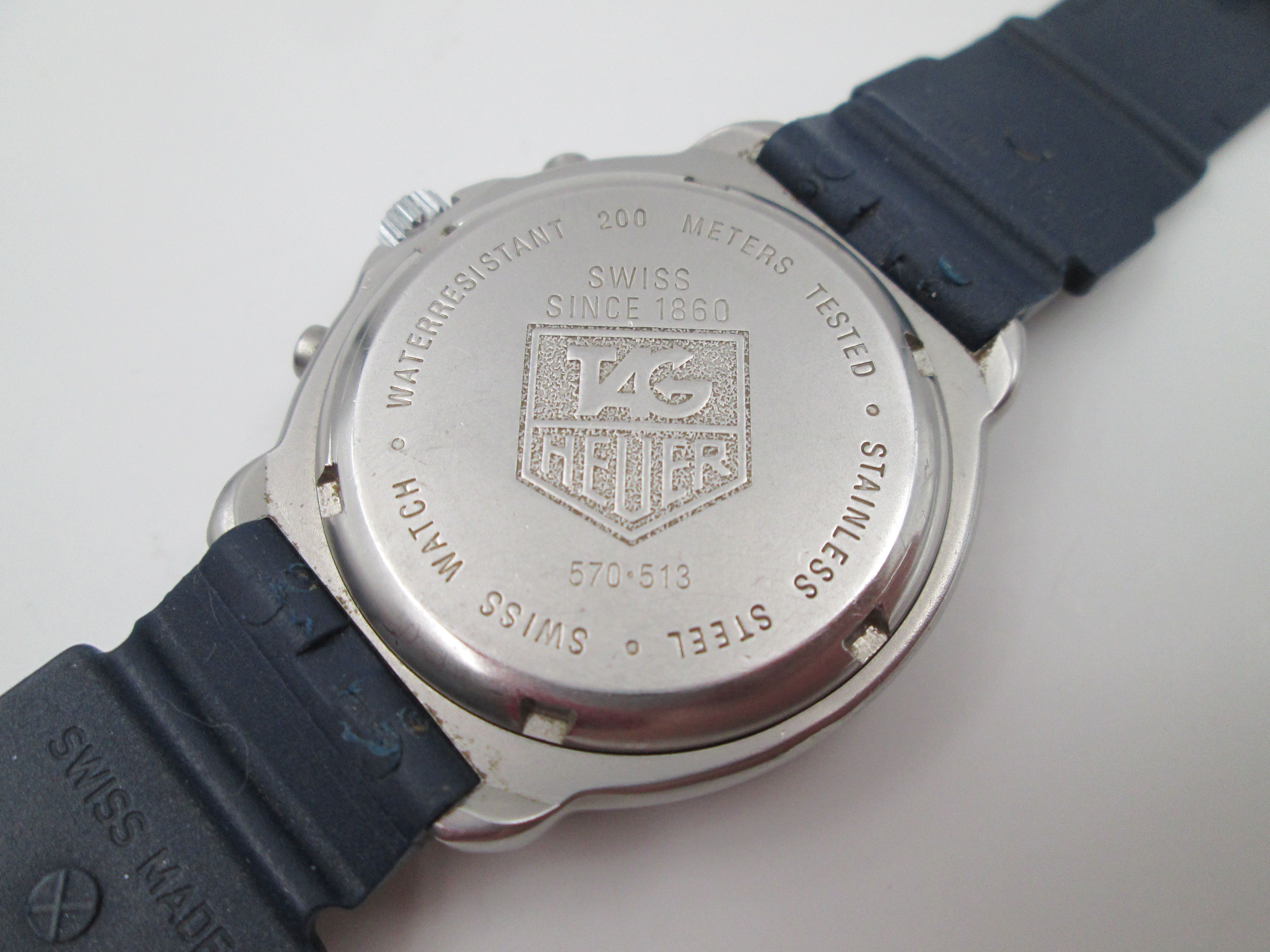 Tag Heuer F1 200 Meters Chronograph Steel Strap Quartz 1990s El