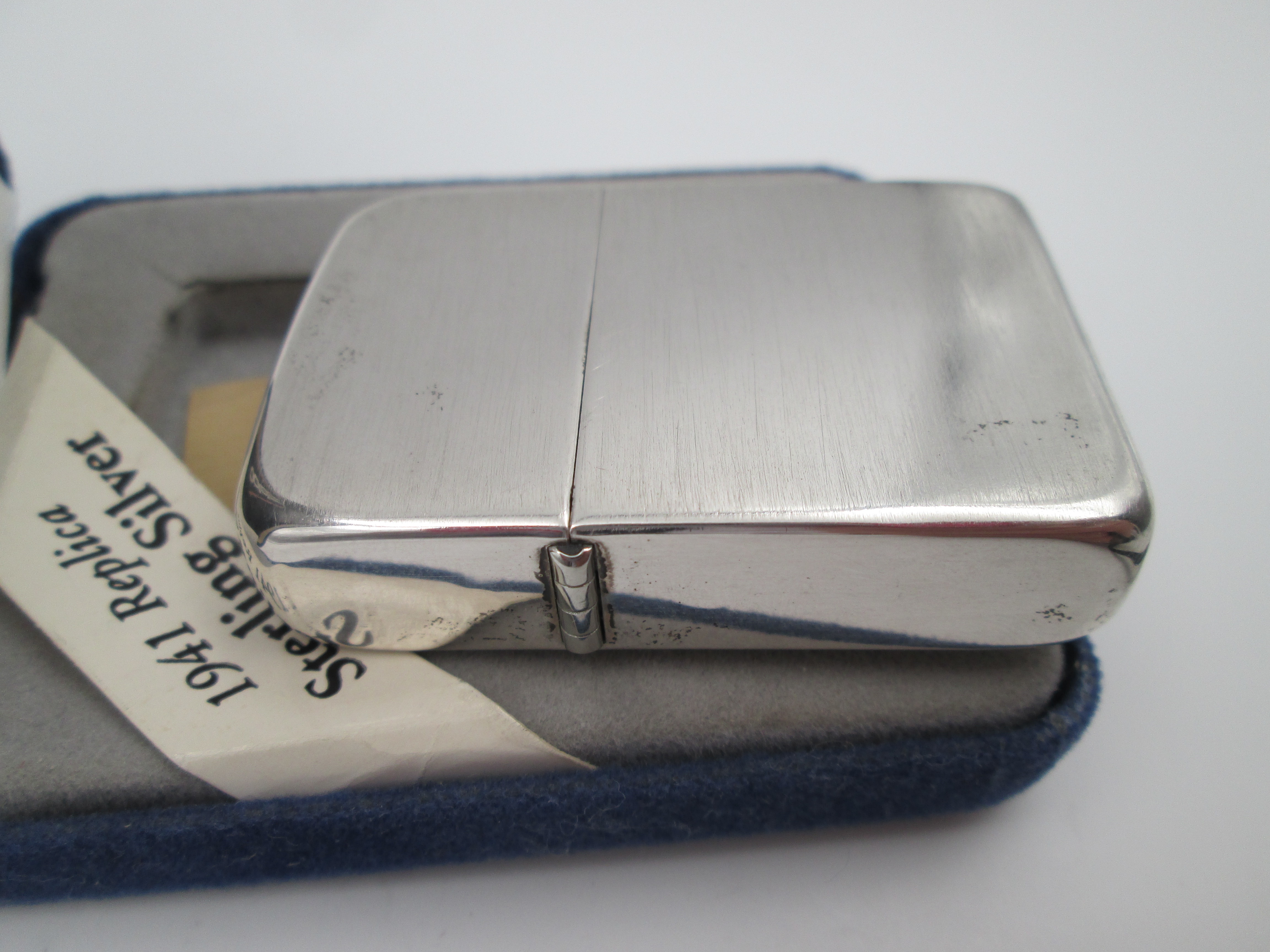 sterling silver zippo petrol lighter 1941 replica model